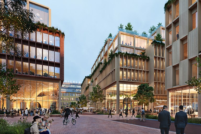 Nobelberget - en del av Stockholm Wood City.